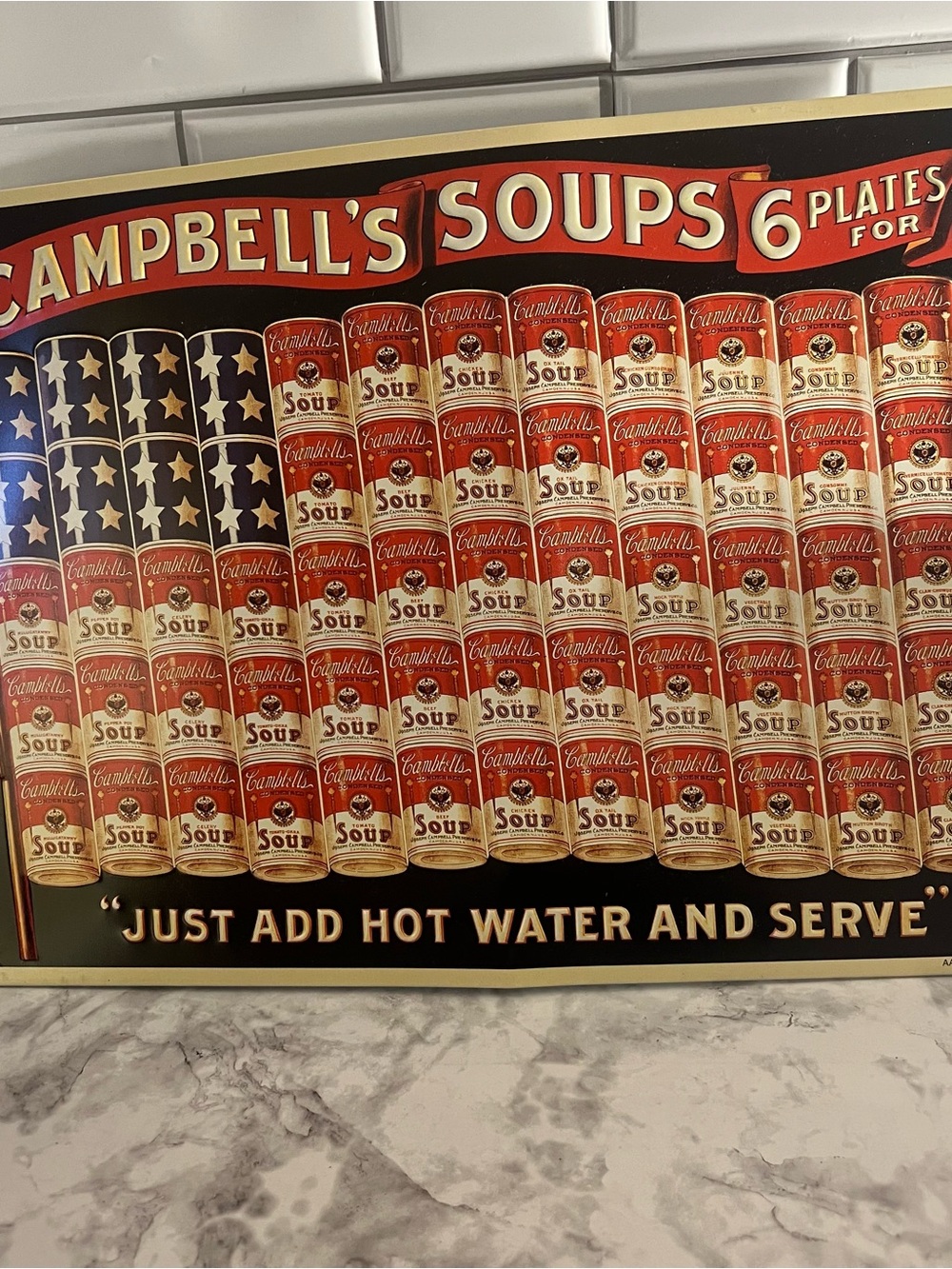 Campbell's Soups American Flag Wall Art - Red, White, Blue